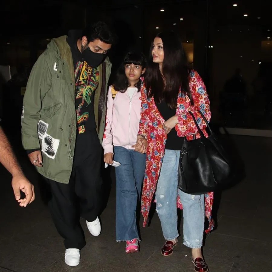 10830 ue11 Aishwarya Rai returned from Cannes event, the actress was spotted holding her daughter Aaradhya's hand in this style