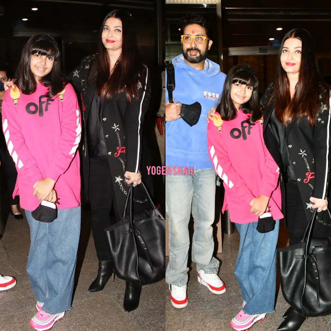 280890338 1025588304830795 7329028208067253100 n Aaradhya Bachchan left for 'Cannes Film Festival' in a very stylish way with parents, bag worth 1.28 lakhs caught people's attention