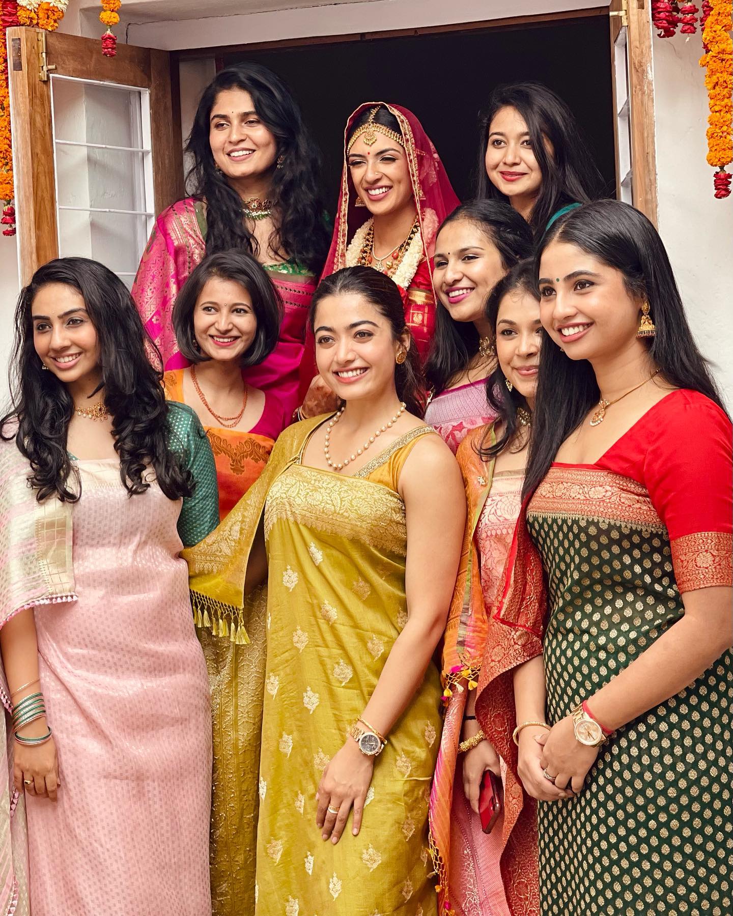 281359954 582336226341764 6557755054205721756 n Rashmika Mandanna attended her best friend's wedding as a bridesmaid, 'National crush' robbed the gathering in Kodava sari